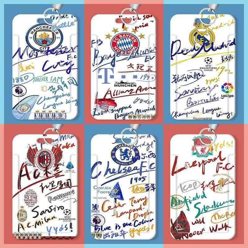 Nemal Macy c Royal Maca Titular Futebol Criativo Graffiti Estudante Cartão Escolar Slide Porta-cartões Cartão de Refeiçã