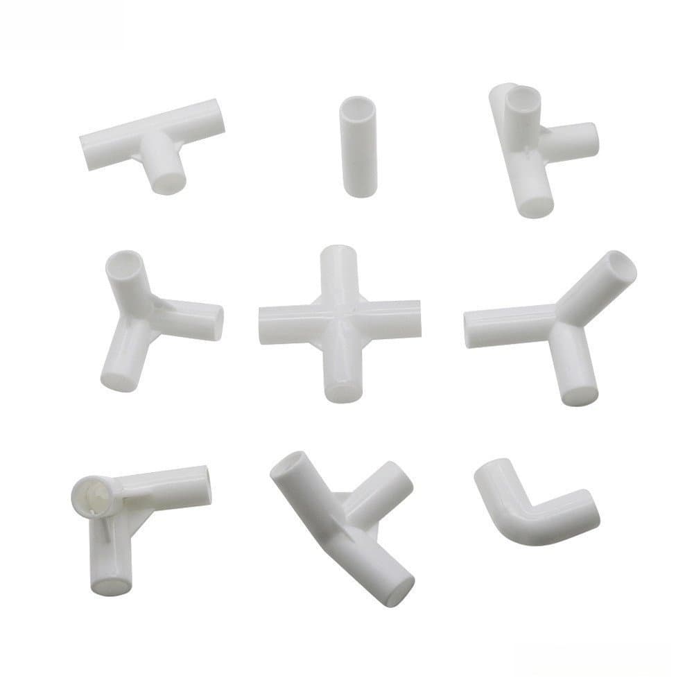 Diâmetro Interno 8mm/12mm/16mm Cotovelo Reto Conector T De 4 Vias 60 90 120 135 Graus De PVC DIY Adaptador De Montagem D