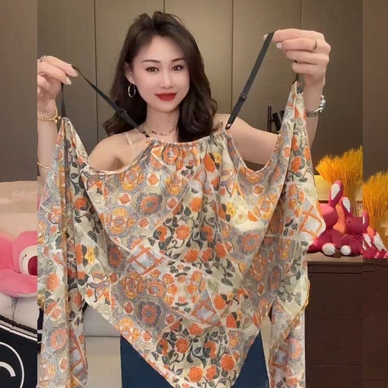 Moda Redução De Idade Magro Ajuste Impresso Manga Elegante Sem Mangas Suspender Temperamento Casual Simples E Versátil T