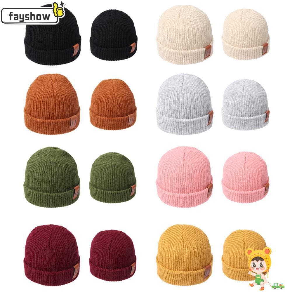 Chapéu De Malha FAYSHOW Quente Para Pais Adultos Inverno