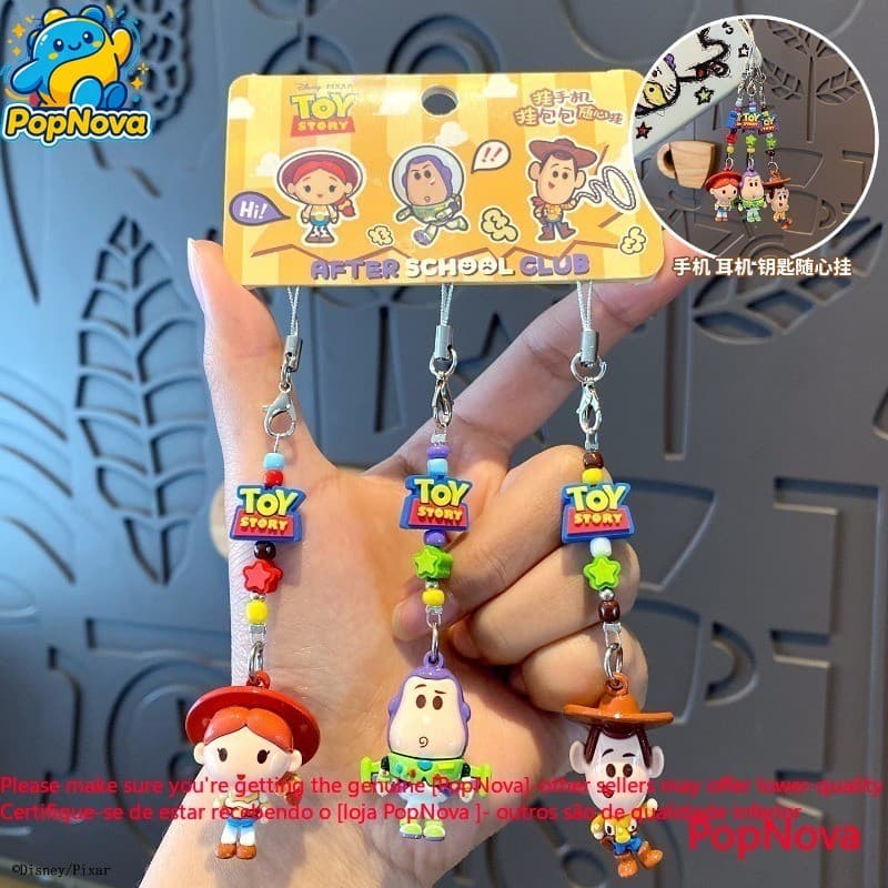 3 Pçs Toy Story Chaveiro Woody Bonito Jessie Buzz Lightyear Casal Telefone Corrente Saco Charme Presente De Aniversário