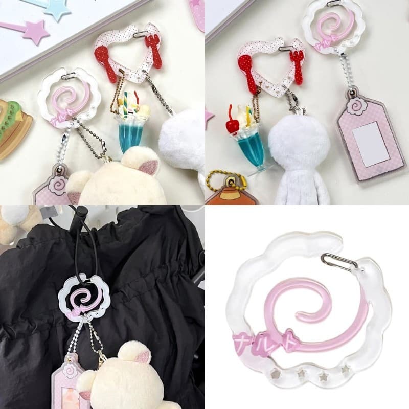 Estone Portátil Acrílico Pingente Manual Decoração Chaveiro Charme Ita Saco Fivela Mochila Acessórios Para Uso Diário