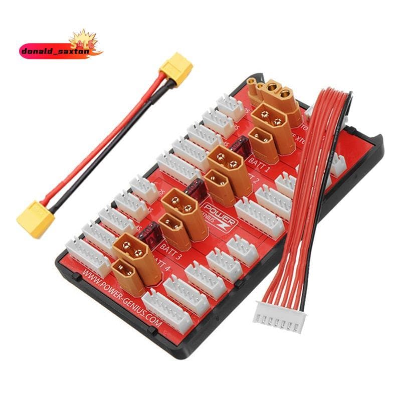 [Rápido D] Placa De Carregamento Paralelo XT30 2 Em 1 + Cabo Suporta 4 Pacotes 2-6S Lipo Bateria Acessórios De Substitui