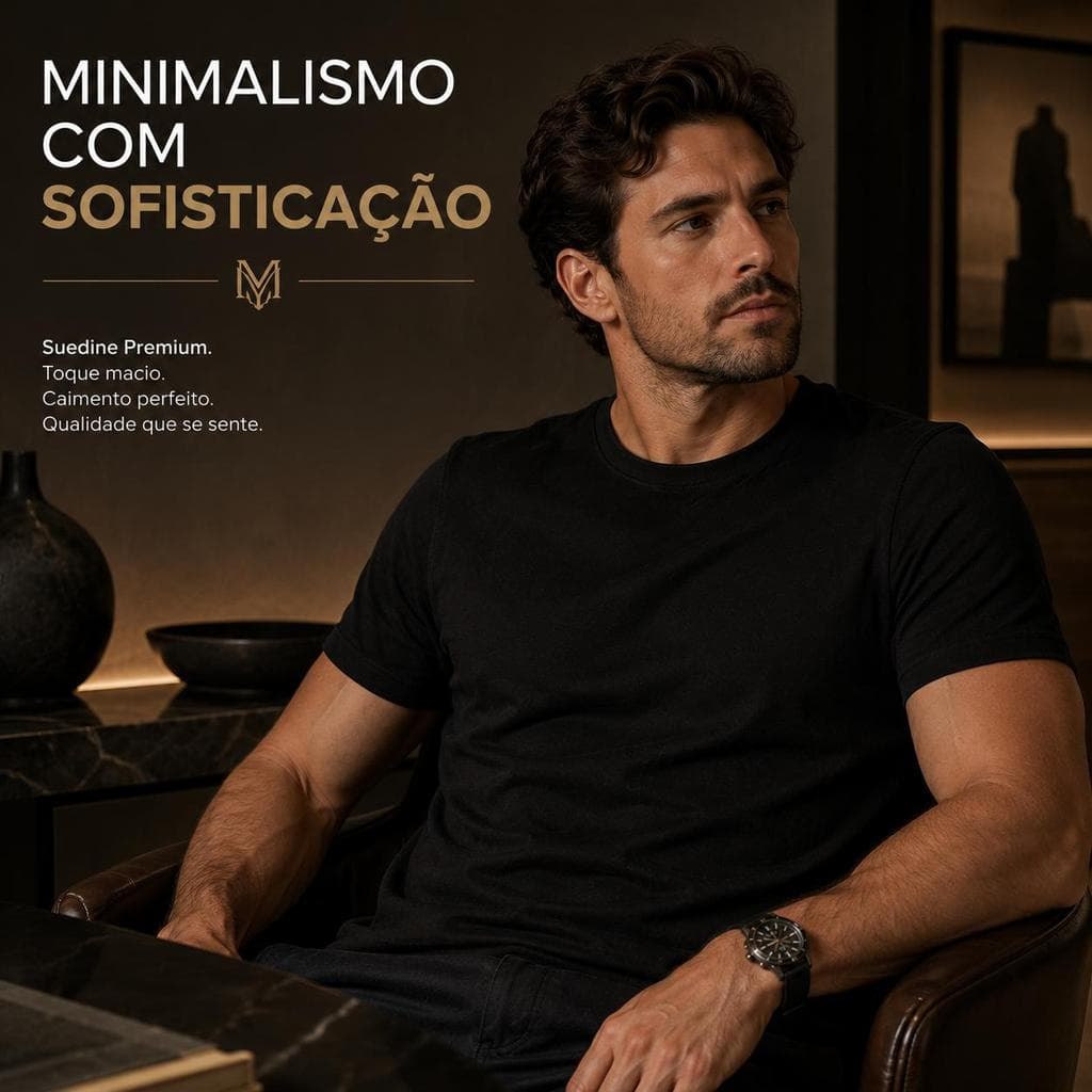 Camiseta Lançamento Masculina Suedine P ao G3 Plus Suedine Premium Toque Macio Alta Durabilidade