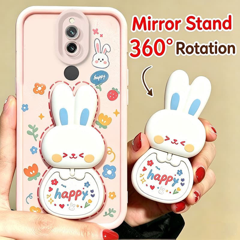 Capa Para redmi 8a 8 8a pro De Telefone Softcase Silicone À Prova De Choque Novo design Espelho Estético Com Suporte 360