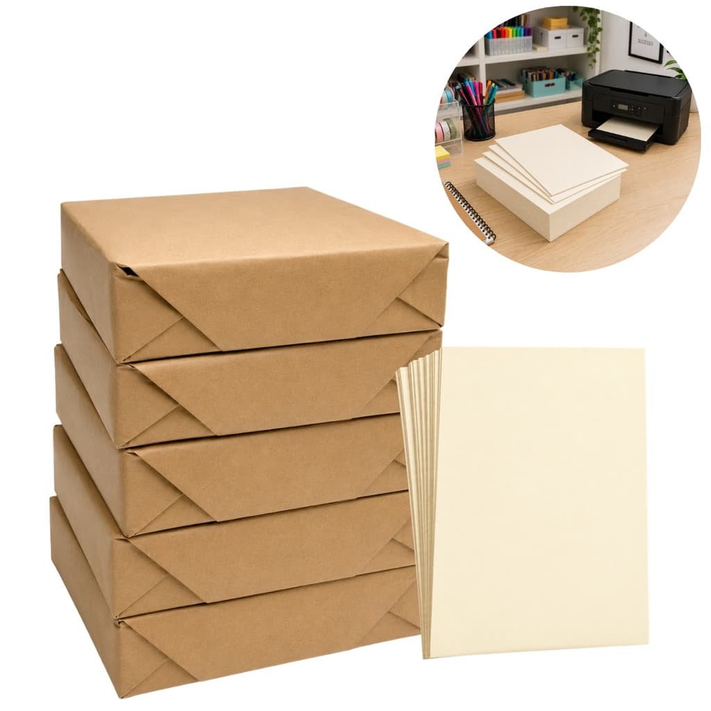 Kit 7 Pacotes Papel A4 Sulfite 500 Folhas Resma Reciclado