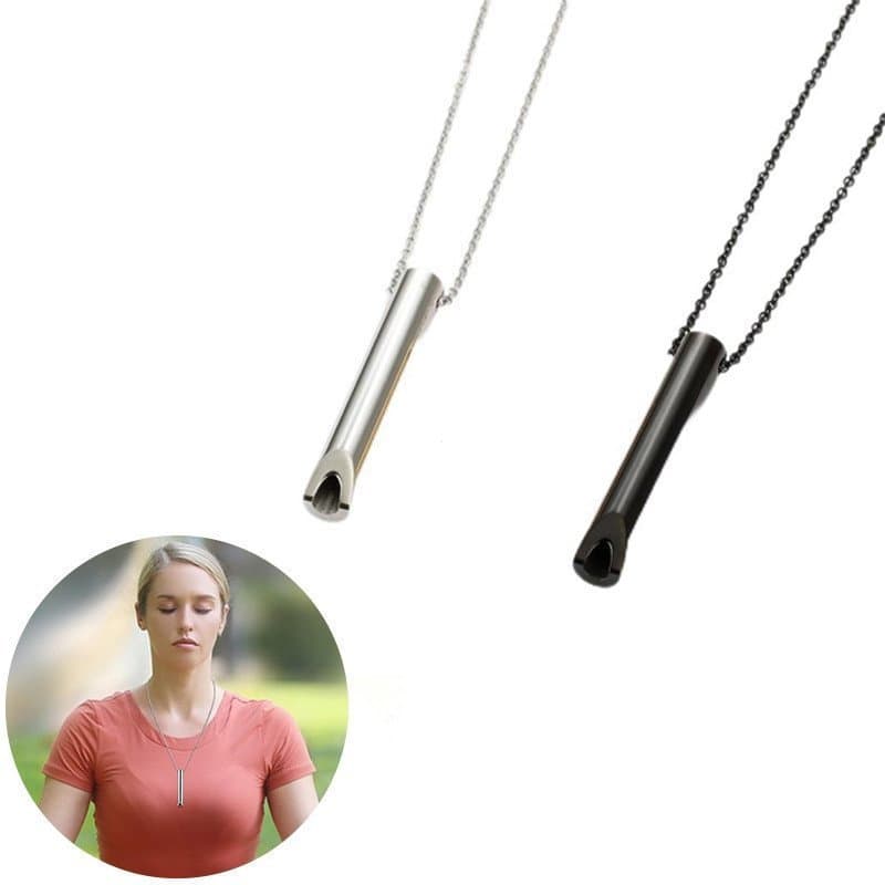 [Conjunto de 2 peças] Colar de aço inoxidável, usado para aliviar ansiedade e estresse, é um acessório para exercícios d