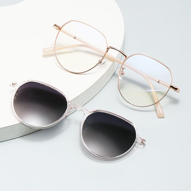 Óculos De Sol Magnéticos Com Clipe Para Mulheres , Lentes Ópticas , Armação De Feminina