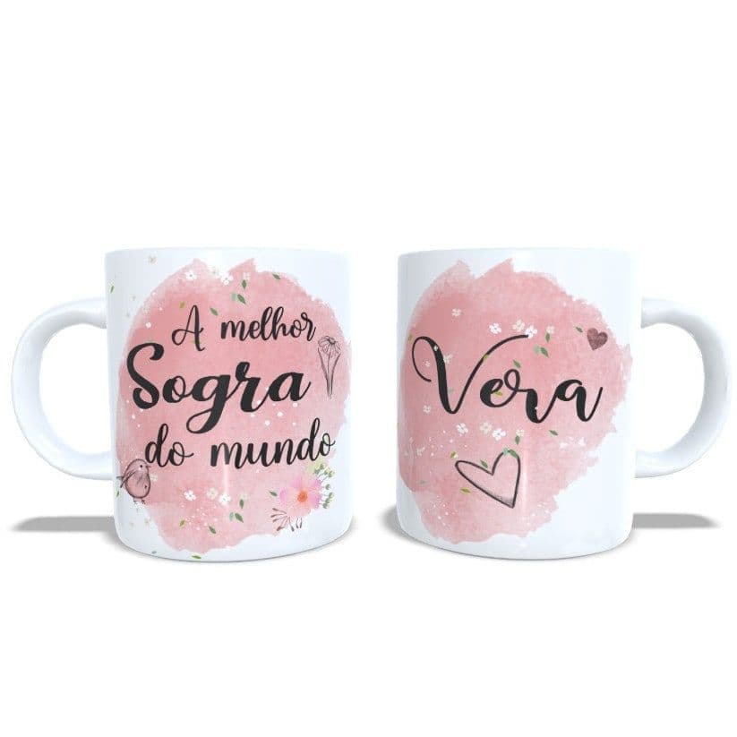 Caneca Porcelana Personalizada  Sogra e Sogro  - "A melhor Sogra do Mundo" - Com seu nome