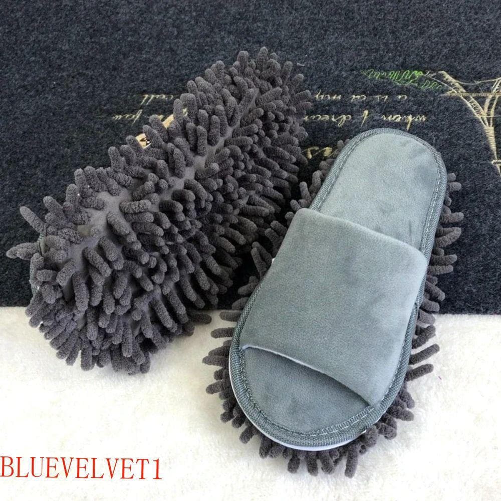 BLUEVELVET1 Esfregar Sapatos , Chinelos De Limpeza Laváveis Macios De Microfibra Portáteis De Dedos Abertos