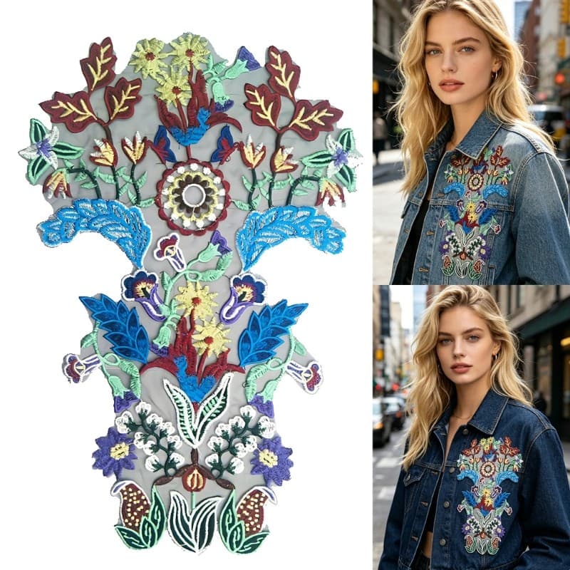 Treeling Textile Flower Accent Para Atualização De Roupas E Estilo De Reparo DIY