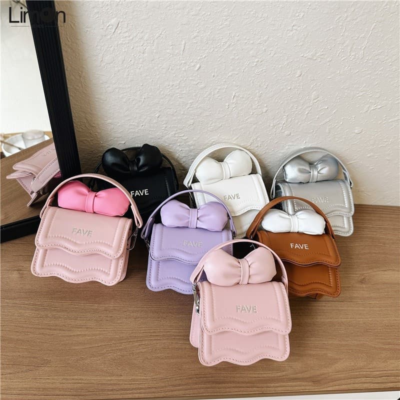 Nova bolsa de ombro infantil, equipada com laço e corrente X9RF
