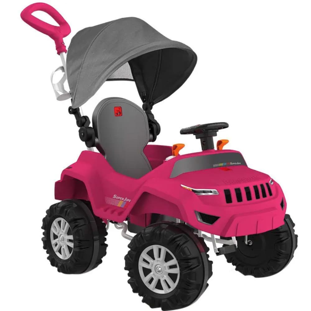 SUPER BANJIPE RECLINÁVEL COM CAPOTA PASSEIO & PEDAL PINK