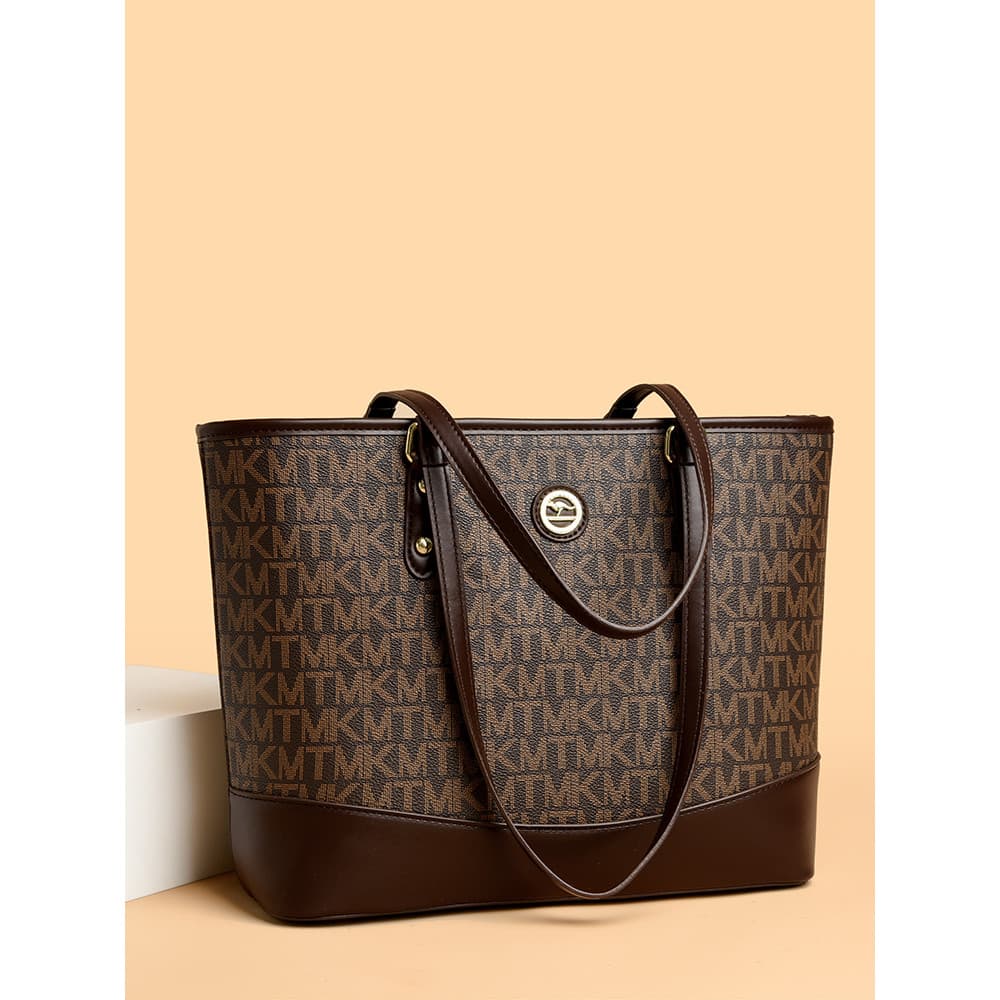 High-End bolsa feminina de couro macio 2025 novo estilo carta Retro sacola grande capacidade fundo duro tridimensional l