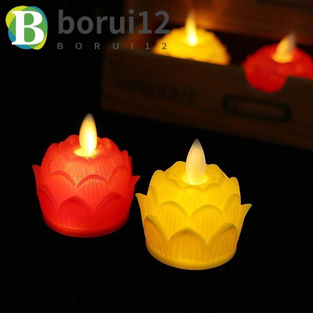 BORUIB LED Flutuante Luz De Lótus , Lâmpada Noturna À Prova D'água Artificial , Festival De Meio Outono