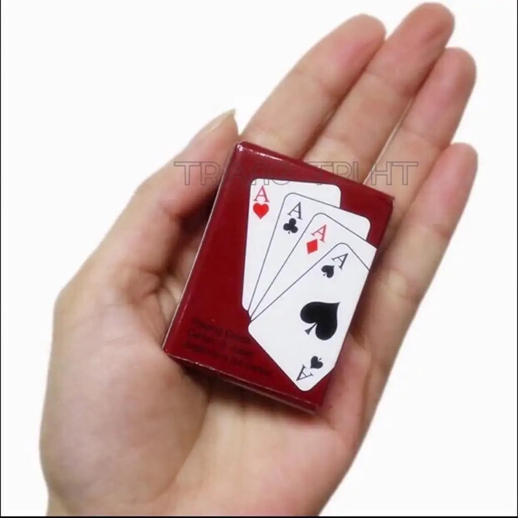 CONJUNTO DE CARTAS DE PAPEL Mini baralho de cartas brinquedo decorativo