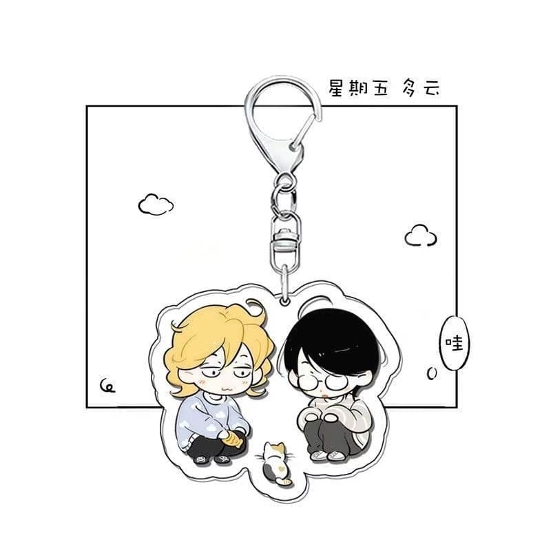 Chaveiro de Anime Sajou Rihito para Mulheres, Pingente de Acrílico Douyusei para Homens, Acessório Decorativo para Amigo