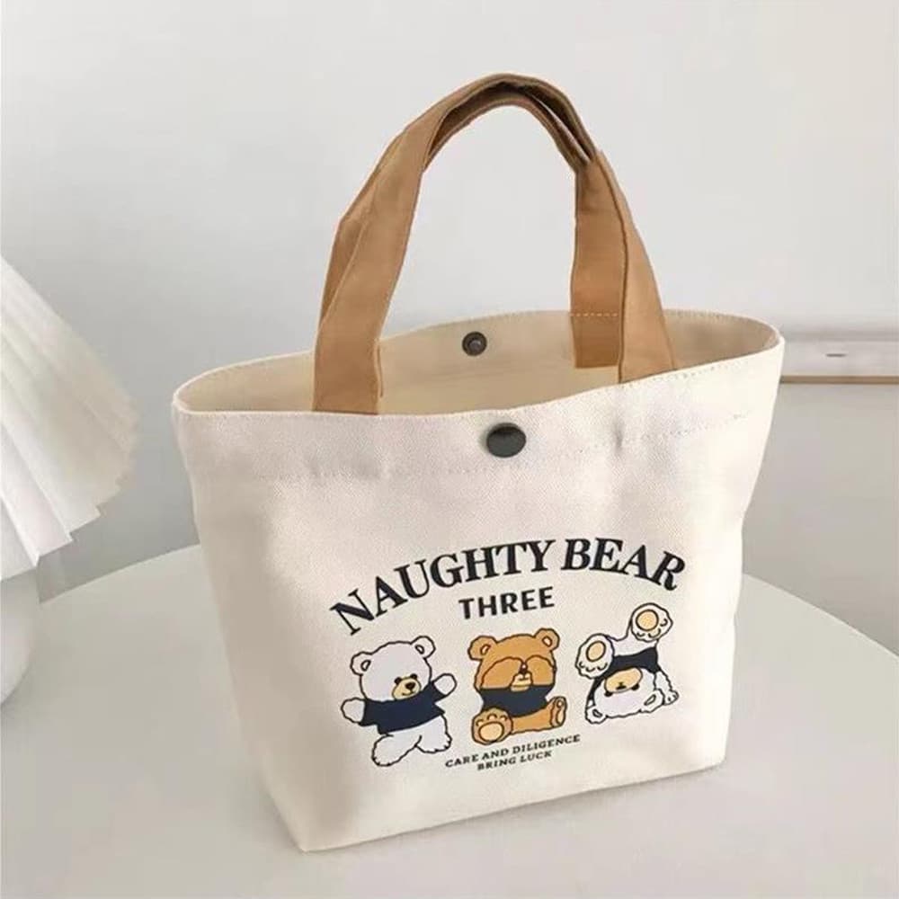 Bolsa Versátil para Mulheres, Estudantes, Pequena Bolsa de Lona, Bolsa Simples para Almoço, para Trabalhadores de Escrit