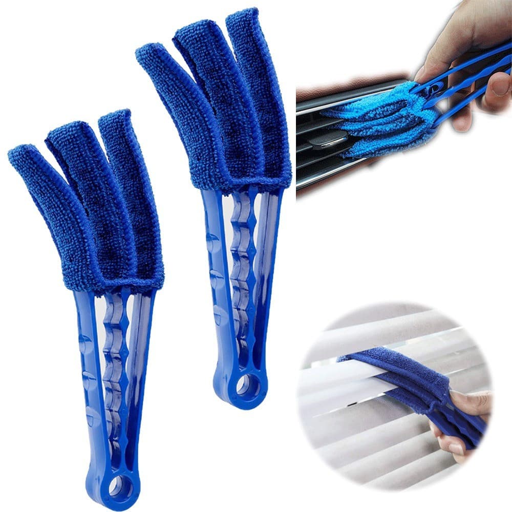 Escova de Limpeza para Persianas de Microfibra, Espanador para Persianas Venezianas, Ferramenta de Dupla Fenda, Removedo