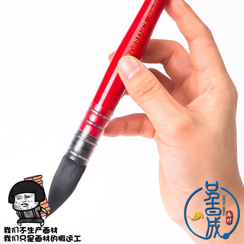 Vermelho gordo aquarela caneta esquilo cabelo aquarela escova cabeça redonda arte cor pincel arte estudante esboço escov
