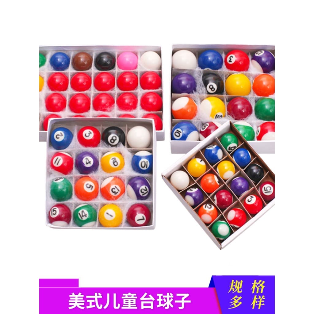 Bilhar infantil americano Snooker 25mm32mm38mm44 Mini bola de bilhar pequenos suprimentos de brinquedo de bilhar