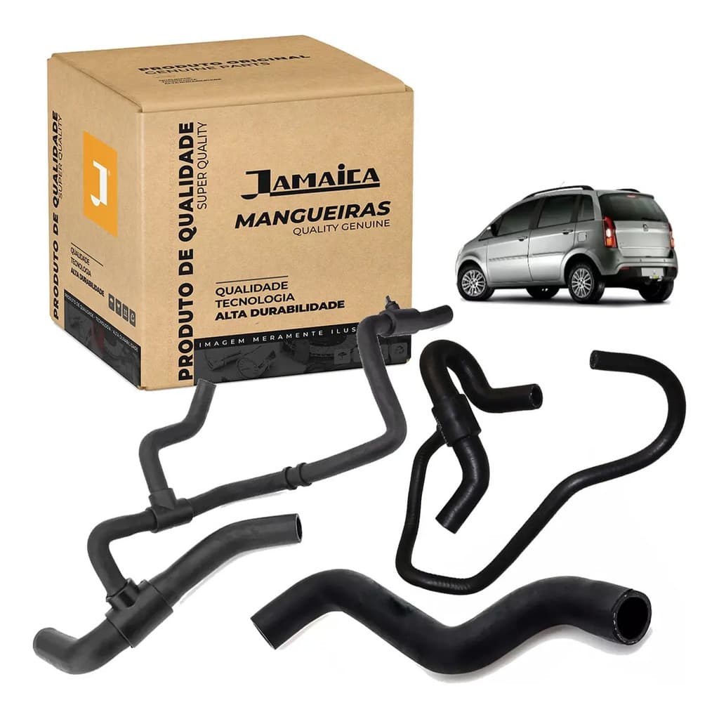 Kit Completo Mangueiras Radiador Fiat Idea 1.4 Fire 05/...