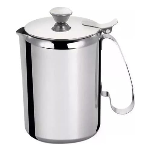 Bule Leiteira Leite Café Aço Inoxidável 750ml Com Tampa