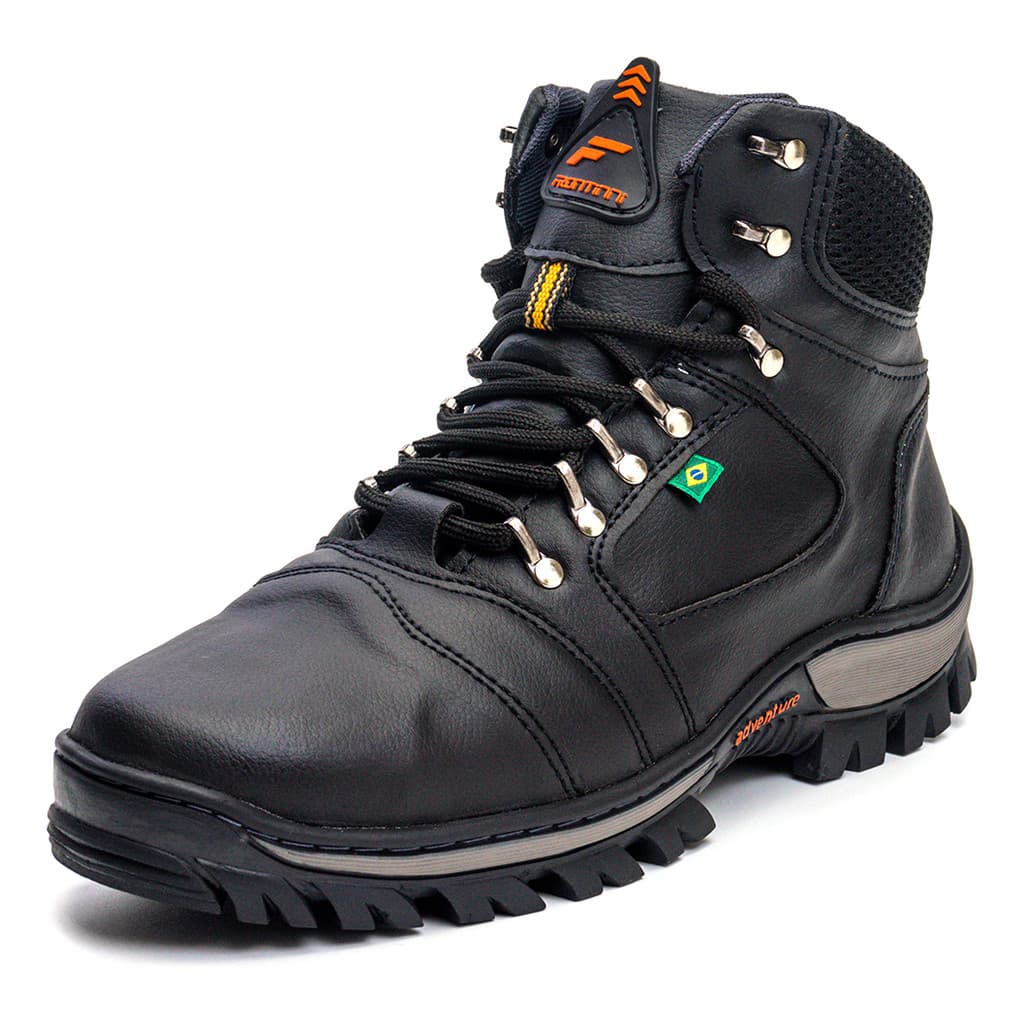 Coturno Bota Botina Masculino Cano Curto Sola Costurada