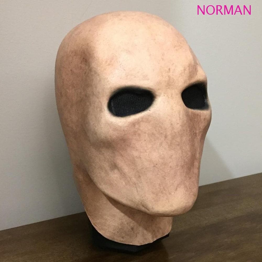 Máscara NORMAN Halloween Slenderman , Capacete Realista De Látex Com Caveira Alienígena Para Homem Sem Rosto , Não Tóxic