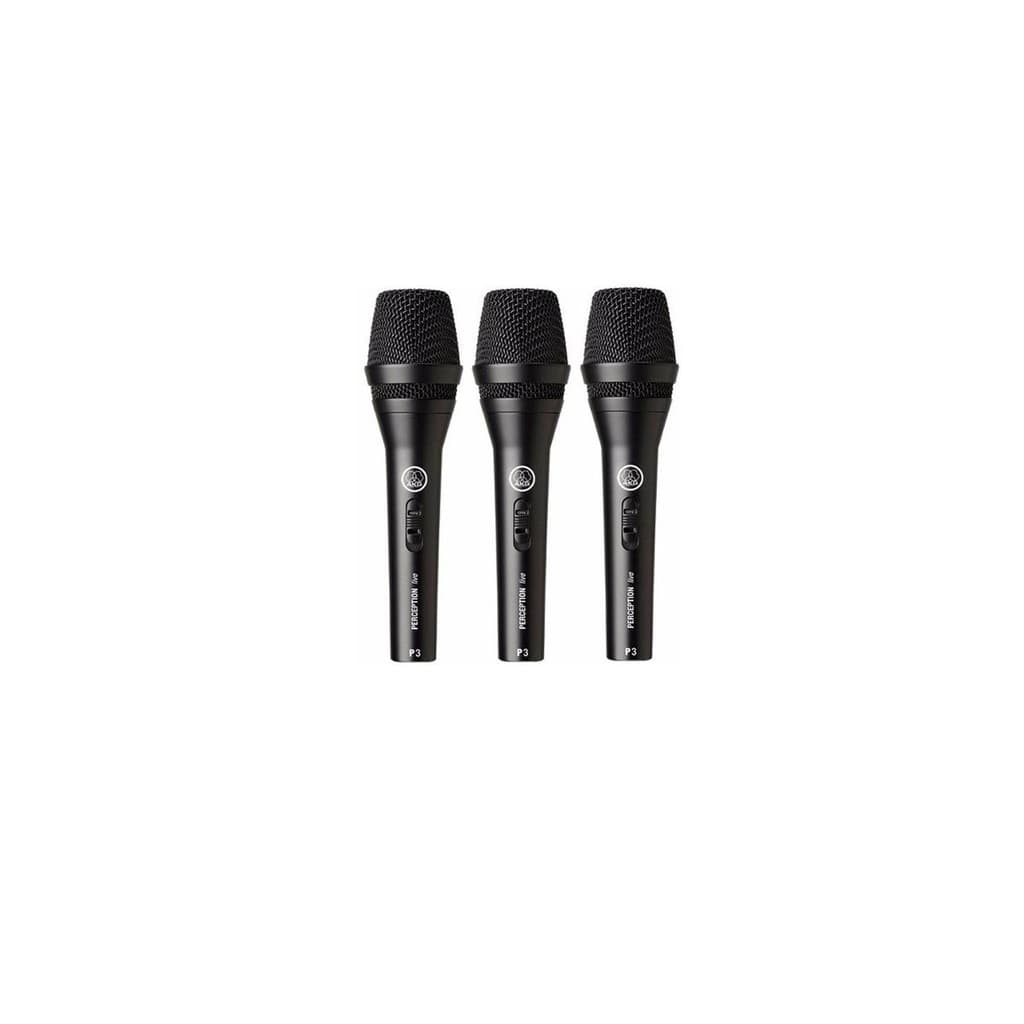 Kit 3 UND. Microfone AKG P3-S Perception Dynamic