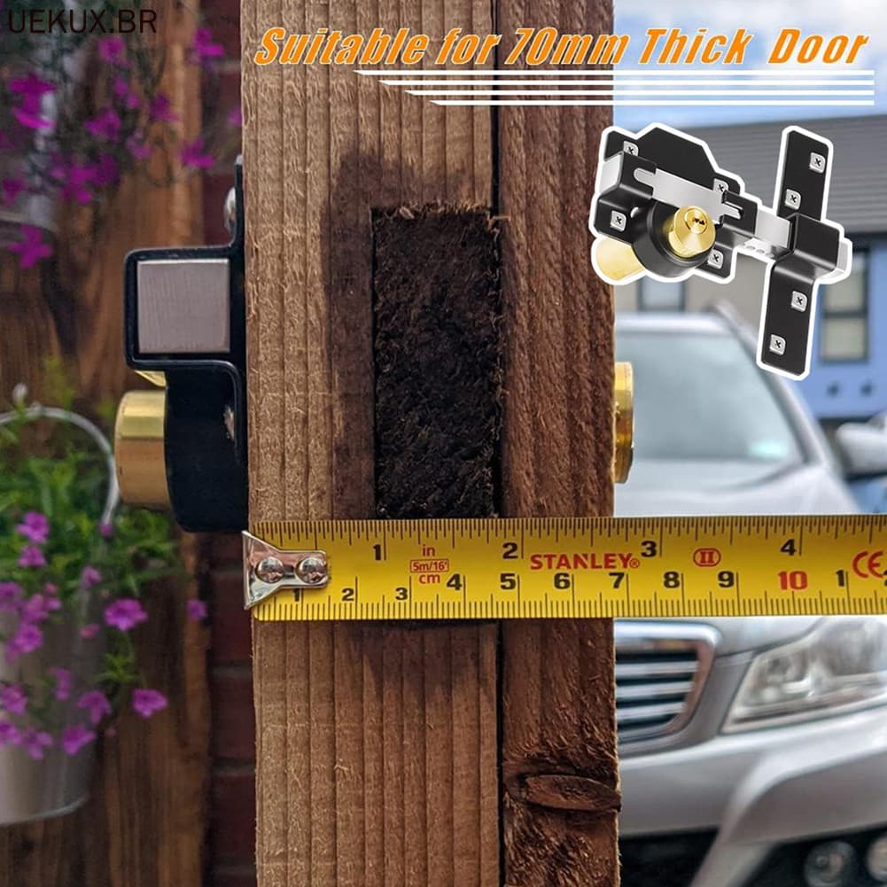 Fechadura De Porta De Celeiro Portão De Garagem Premium Long Throw Securitys Gate Locks Fornecidos Com 5 Chaves