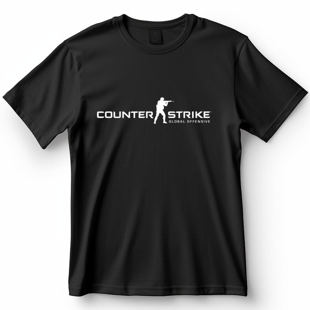 Camiseta com estampa do Counter Strike Logo Clássico Blusa Camisa 100% Algodão
