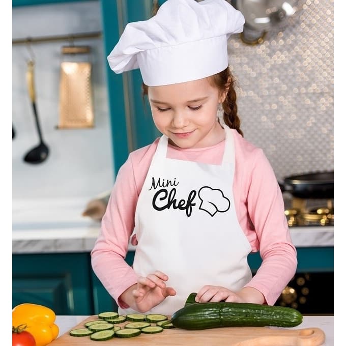 Avental Infantil Vida Pratika  Mini Chef Branco