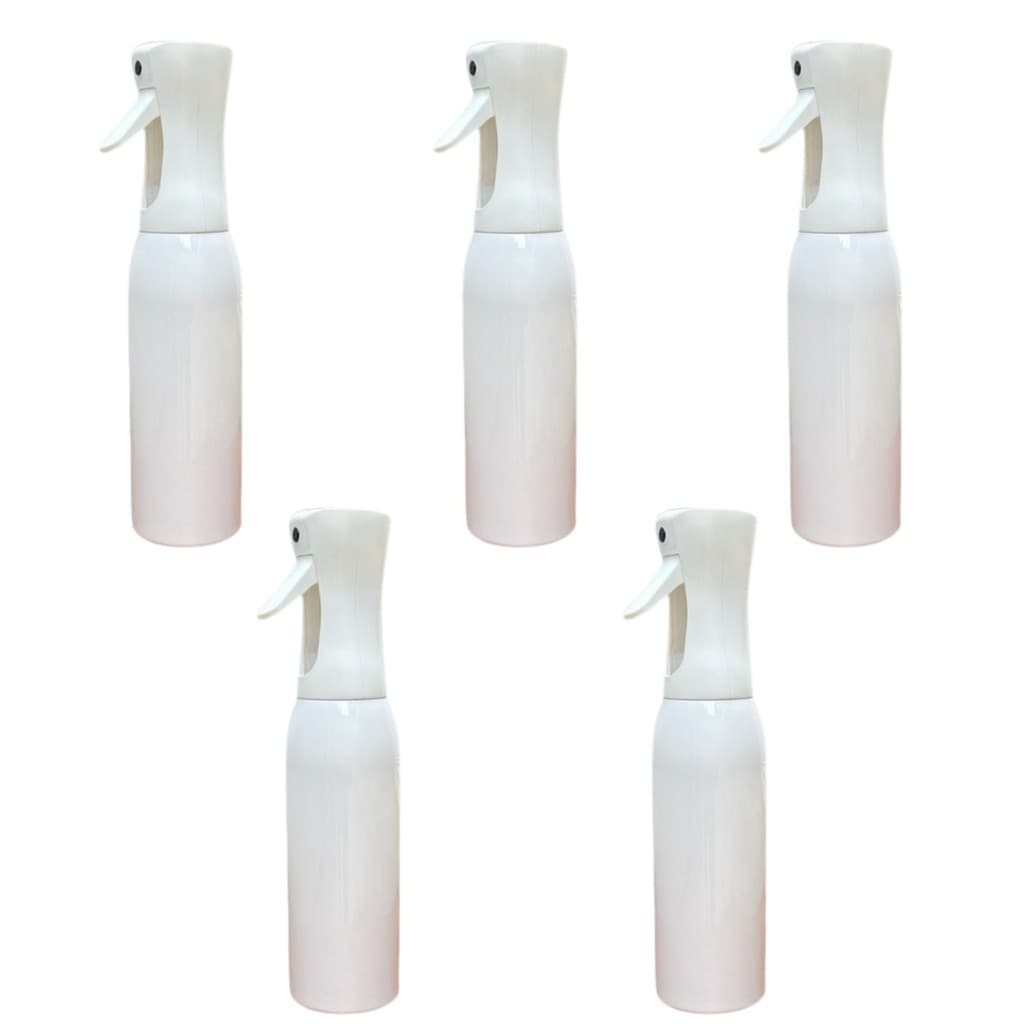 Kit 5 Borrifador De Água Spray Névoa Contínuo 3s Cabelos Salão Jardinagem E Limpeza