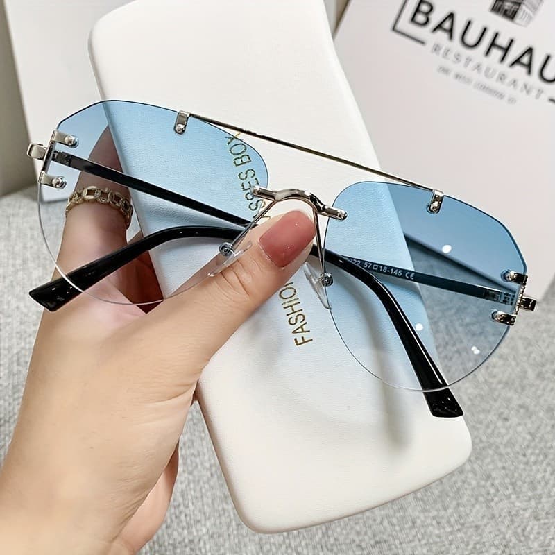 Óculos de Sol Fashion com Dupla Lente, Óculos para Viagens e Condução ao Ar Livre, Óculos Europeus e Americanos com Desi