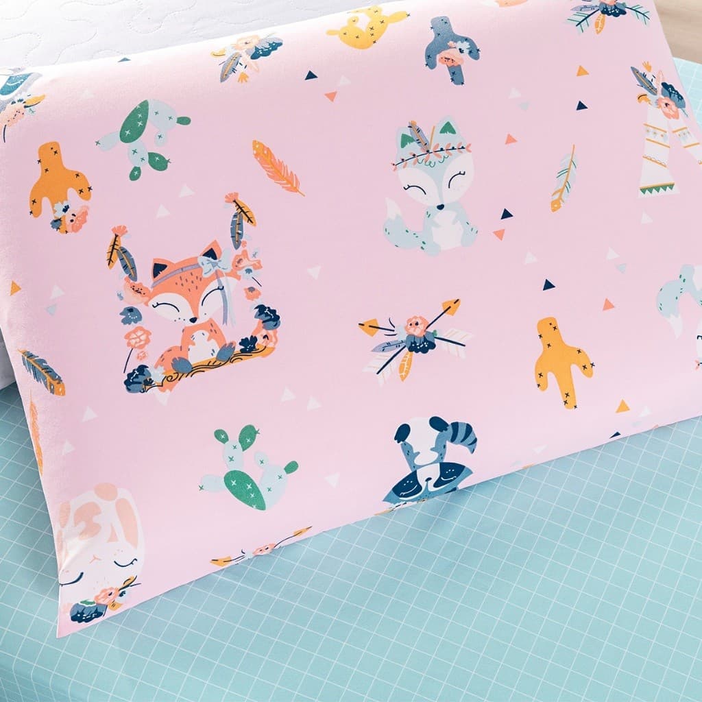 Jogo De Cama Tutti Kids Solteiro 2 Pecas Foxy Raposa Conforto Macio Estampado Enxoval Cama Infantil Menina Quarto Decora