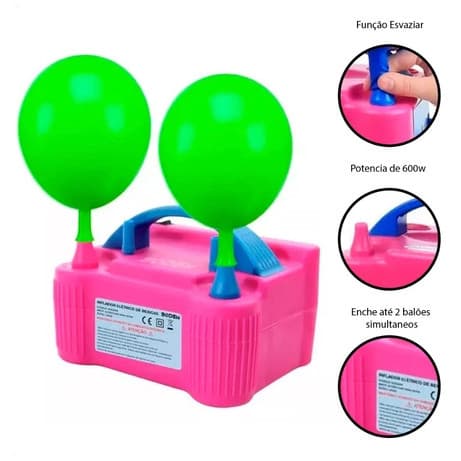 Inflador Elétrico de Balões Bexigas 220v Festa Ornamentação Bomba de Encher Bola de Festas