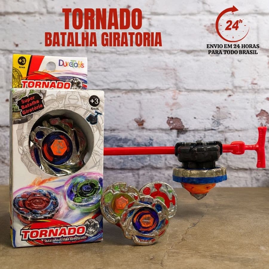 Beyblade Tornado Pião Com Lançador Brinquedo Para Criança - Brinquedos infantil e Juvenil