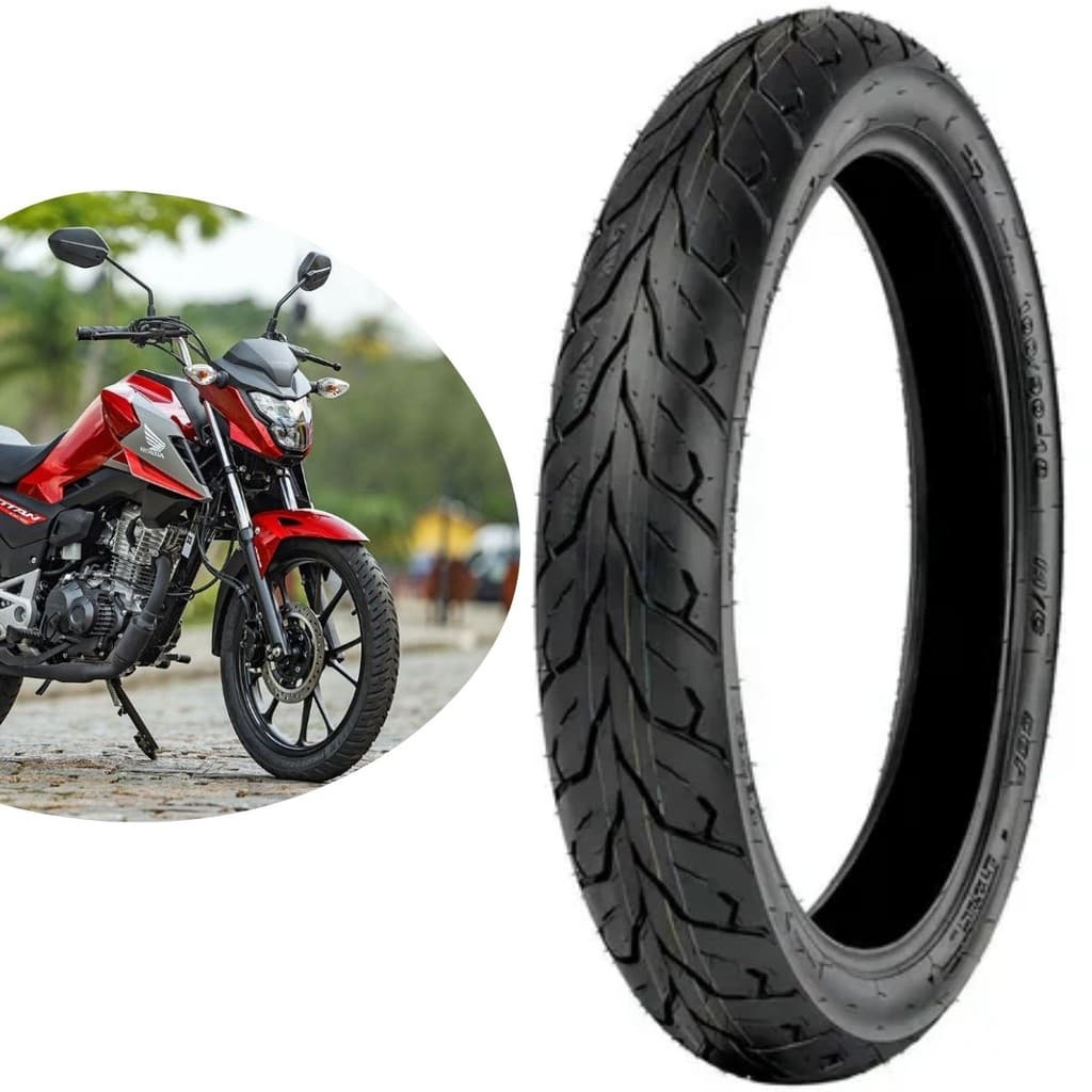 Pneu 100/90-18 56P K677 Traseiro Para Honda Titan 125 / 150/ 160 - Thorax Uso Sem Camara