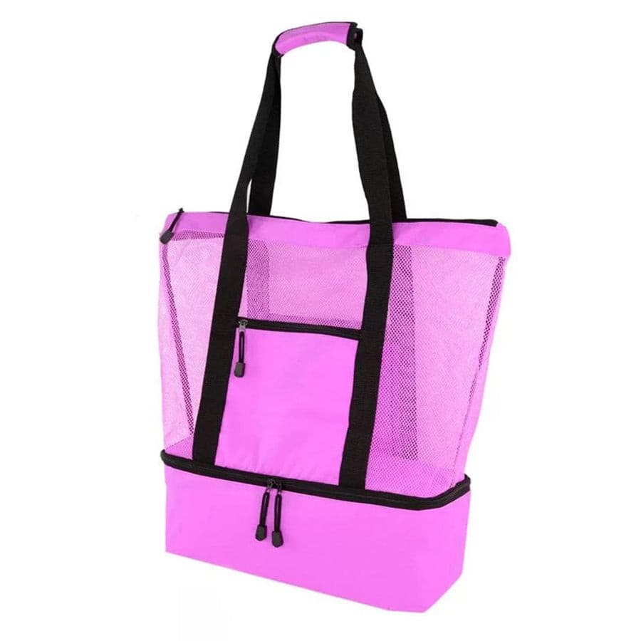 Bolsa Praia com Compartimento Térmico Rosa para Verão