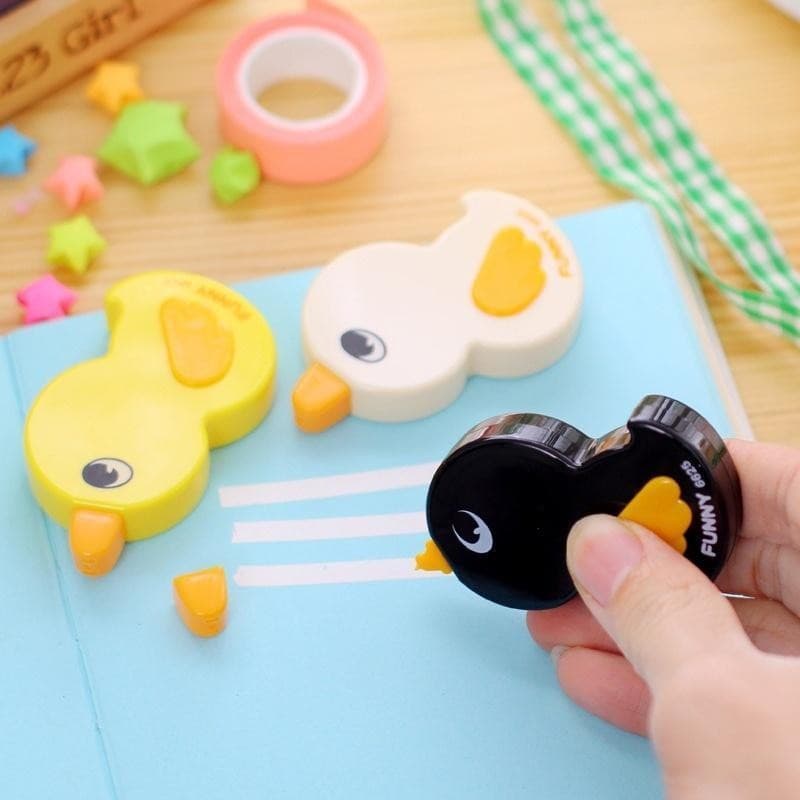 1 Pçs/Lote Papelaria Bonito Pato Fita Corretiva Decoração Animal Dos Desenhos Animados
