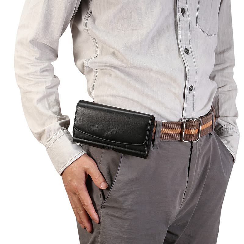 Inserir Slot para cartão de trânsito Bolsa para celular Cinto de desgaste Pendurado Bolsa de cintura Livre Idosos Homens