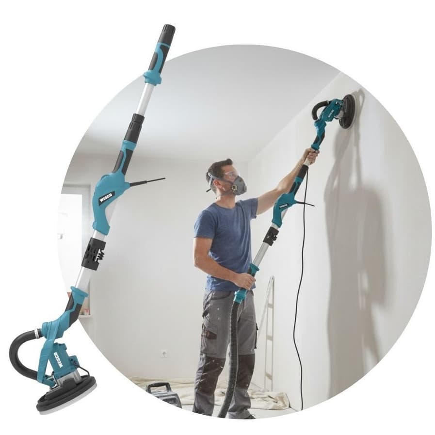Lixadeira Elétrica Parede e Teto WESCO 1050W WS4464U 127V | Lixadeira Girafa Profissional