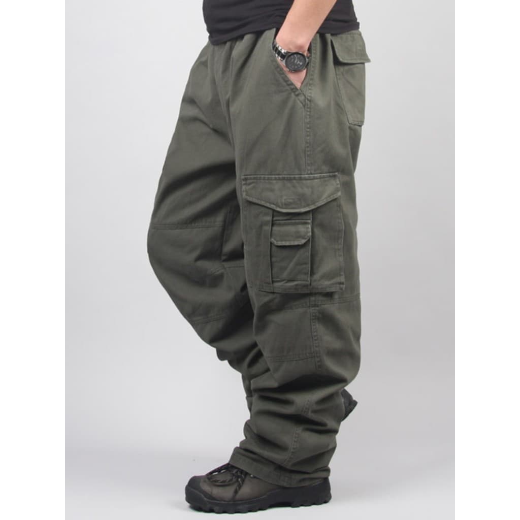 Calças de trabalho gordas masculinas calças casuais mais gordura plus Size calças gordas calças soltas macacão resistent