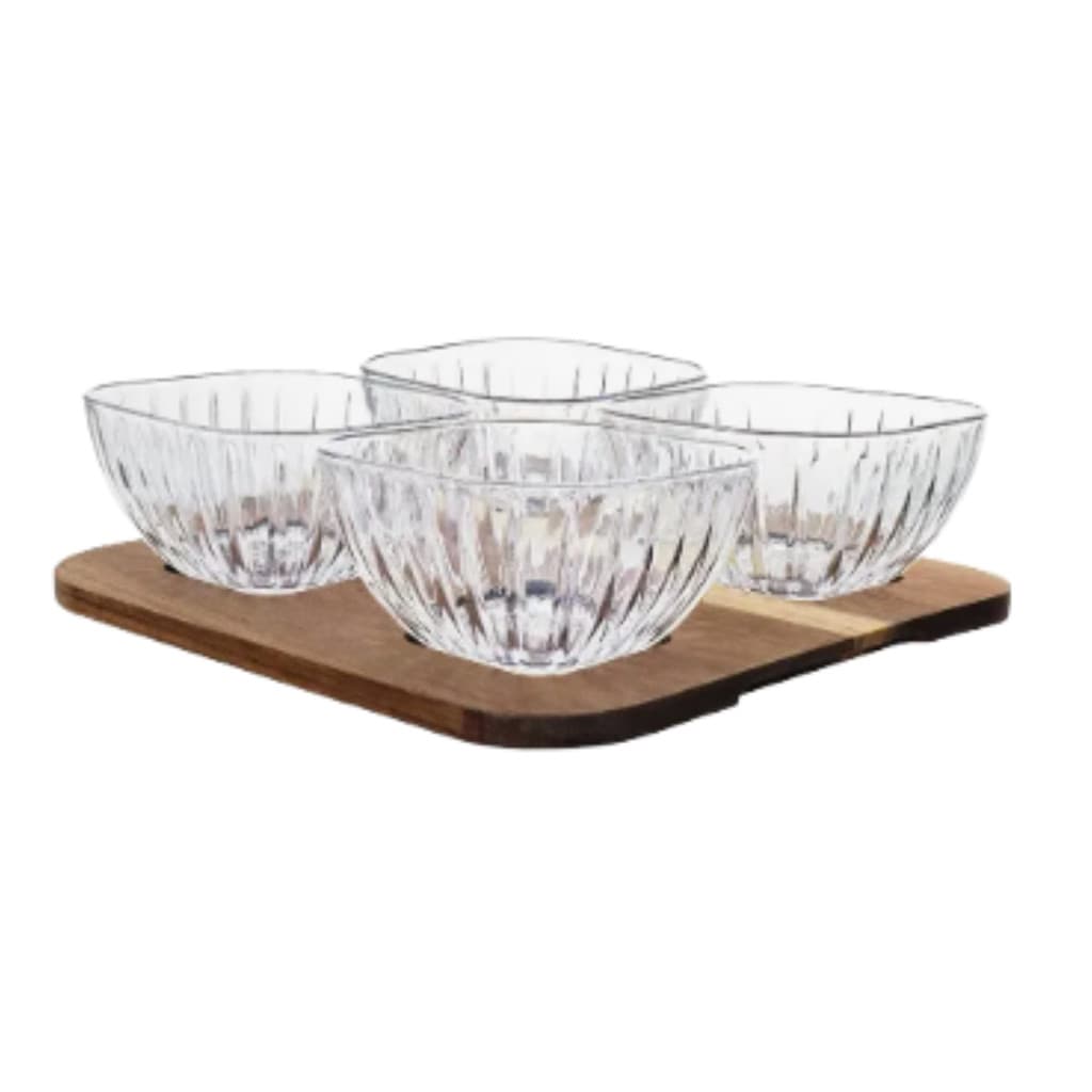 Petisqueira  C/ 4 Peças e Base 280ml Linha Servir Montecarlo