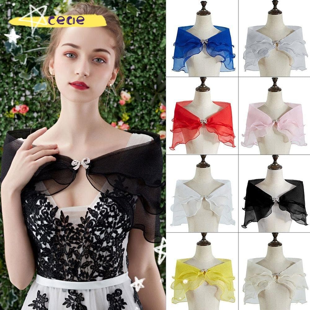 Capa De Casamento CEAE , Xale De Renda Para Festa Casual , Vestido De Noite De Tule Elegante E Moderno Feminino
