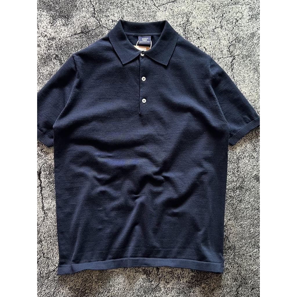 Americano Retro na moda luz luxo camisa polo High-End Casual algodão malha de manga curta camisa polo masculina de manga