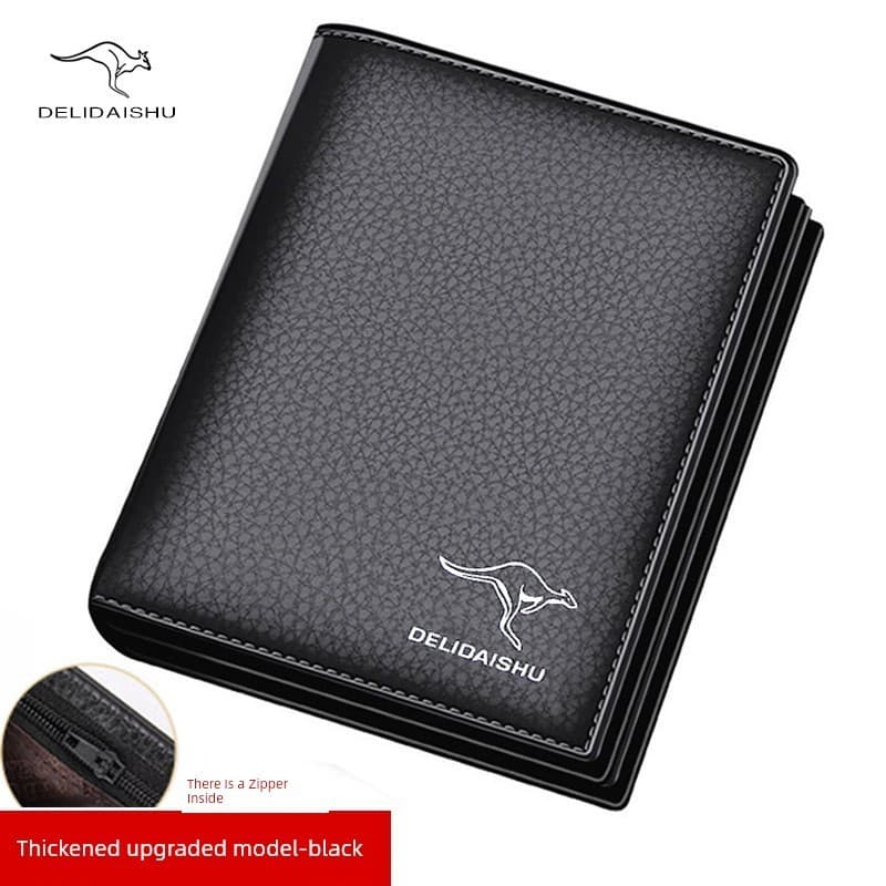 carteira masculina carteira masculina com ziper Vendas diretas da fábrica Plus Wai carteira masculina estilo curto com z