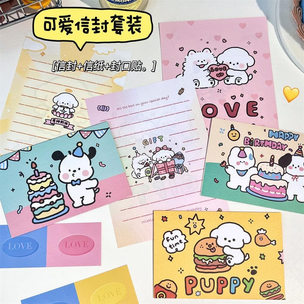 Envelope manuscrito de alta qualidade, carta de papel, presente de aniversário de menina, bênção, carta manuscrita, simp