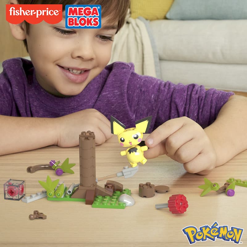 Fisher-Price Mega Pokémon Series Adventure Sports Suit Educação Infantil Educacional Grandes Blocos de Construção Capaci